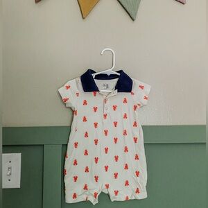 Baby Gap Lobster Collared Romper Size 6-9 months